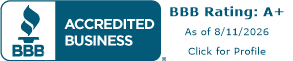 BBB Accredited Business — A+ Rating